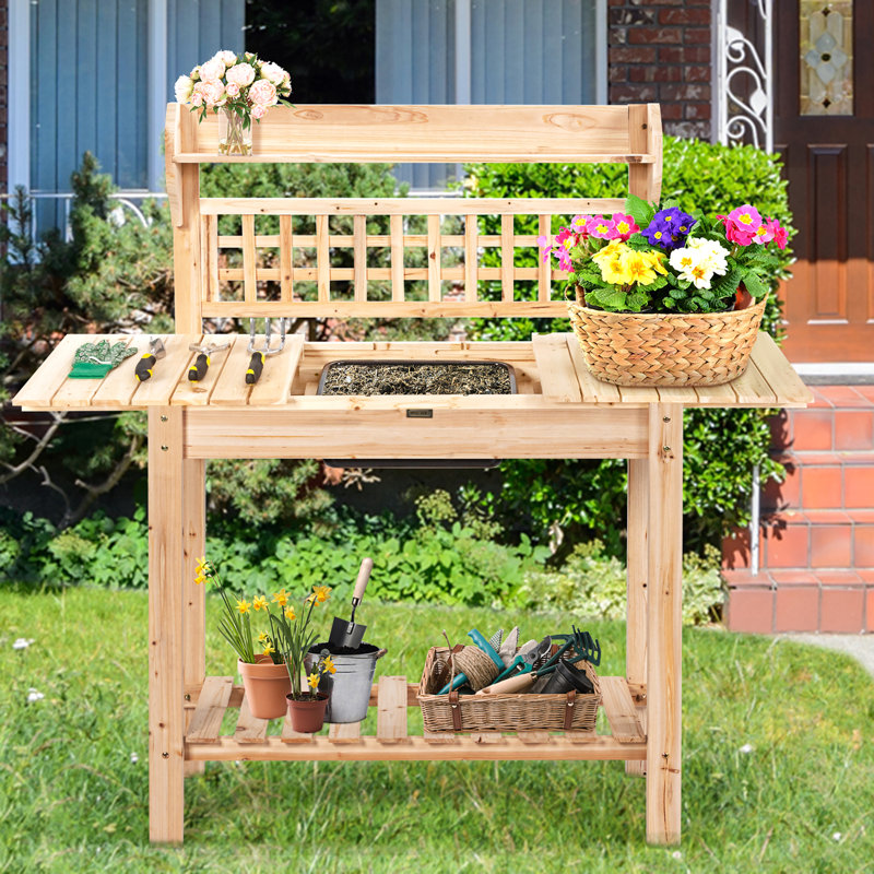 Arlmont Co. Chrystyna Potting Bench Reviews Wayfair